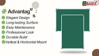 OBASIX&reg; Magnetic Green Chalk Board (1.5x2 Feet),Wall Mount | Office & Classroom Use | Made in India