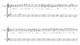 Kyrie Eleison for Tenor and Cello by Daniel Hay