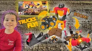 Monster Jam Trucks GO FLYING! 💥 BIG Ramp Crash!