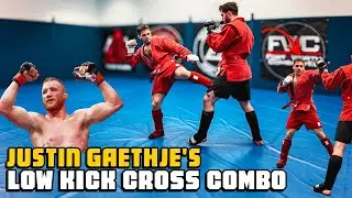 Justin Gaethje's NASTY Low Kick - Cross Combo | TUTORIAL