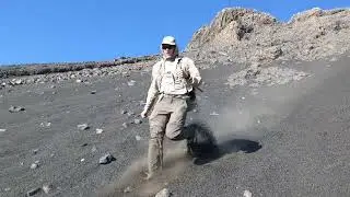 Sliding down Volcanic Scree on Pico do Fogo in Cape Verde/ Matthew Gilbertson