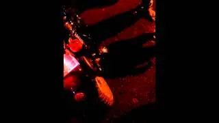 Royal Enfield thunderbird shooting flames!
