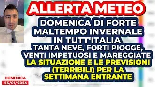 ALLERTA METEO, domenica di forte maltempo in tutt'Italia. Previsioni terribili per i prox 10 giorni
