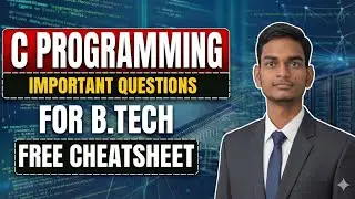 C PROGRAMMING IMPORTANT QUESTIONS | REVISION CHEATSHEET | B.TECH 1ST SEMESTER | #viral #content