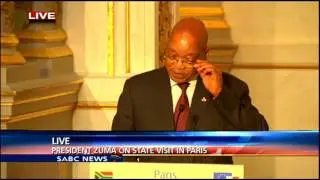 Presidents Zuma, Hollande address post Bilateral Agreements signing