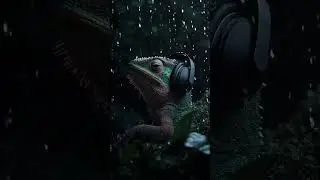 Hyper-Realistic Chameleon Wearing Futuristic Headphones | 4K Ultra HD Wildlife AI Art