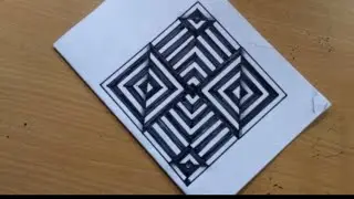 Anamorphic Illusion ,OP Art Ideas, Optical Illusion Tutorial Step by Step ,3D Art ,obstacle drawing