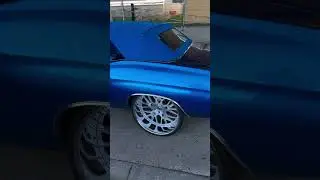 true blue chevelle on 24s forgiato