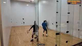 Keep Racquetball Alive!  Day 18 Game 1 Doubles at the Installation for the Championship