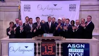 On Assignment Celebrates Transfer to NYSE from NASDAQ
