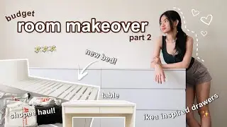 [ BUDGET ROOM MAKEOVER ] pt. 2: SHOPEE FURNITURE HAUL, New Bed +  Assemble with Me 🛠 | Yen Bonilla