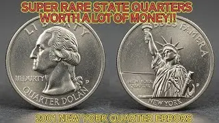 These are SUPER RARE STATE QUARTERS WORTH A LOT OF MONEY!! 2001 NEW YORK QUARTER ERRORS 