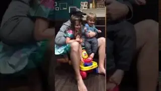 PARENTING FAIL MORON DAD (not funny at all) !!!