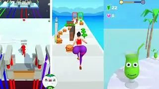 twerk run vs juice run vs snow race gameplay Android ios mobile 📲