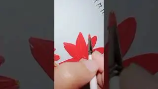 Easy Red Flowers Drawing 🌷#art #painting #flowers #shorts #red #satisfying  @nrworld5847 🌷