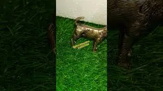Brass Miniature Dog #krishnabrassdecorlovers #8439190015 #art #viral #brass #gold #dog #fyp #idol