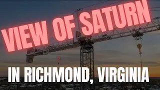 A view of Saturn on Capital Square's crane art.