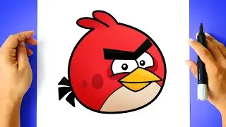 How to DRAW RED ANGRY BIRD easy