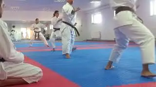 Blackbelt grading 1st. Dan Shodan. Shotokan karate. Kata: Heian Shodan