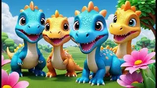 Four Dino Babies Count Back Down | Reverse Counting Song for Kids | Educational and Kids Songs