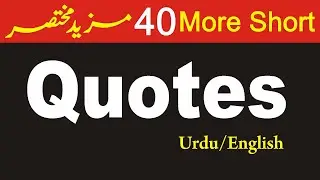 40 More Short Quotes | Deep Quotations about Success and Life | English & Urdu | Page Peek
