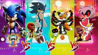 Sonic EXE vs Pomni Monster vs Scary Sonic EXE vs Knuckles EXE vs Tails Nine EXE vs Amy Rose EXE Tile