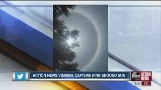 911 caller concerned about ring around the sun, a 22-degree halo formed by ice crystals