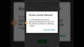 Screen overlay problem