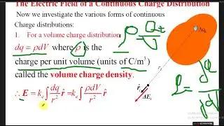 The Electric Field of a Continuous Charge Distribution