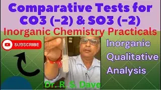 Comparative Tests for CO3 (-2)   & SO3 (-2):#chemistry #chemistrypractical 