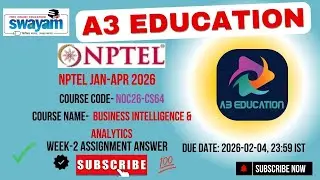 NPTEL Business Intelligence & Analytics Week 2 Assignment Answers | noc26-cs64