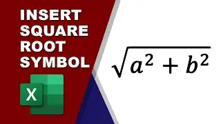 How to insert square root symbol in Excel formula