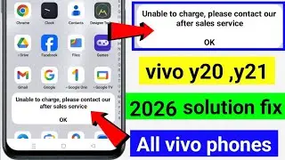 unable to charge please contact our after sales service vivo y20/Vivo phone unable to charge problem