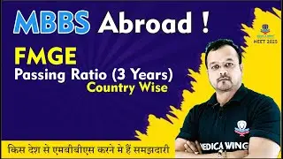 MBBS Abroad ! Country wise FMGE Passing percentage for past 3 years 2022, 23, & 2024.