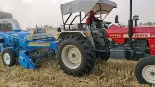 SWARAJ 855 FE 5 STAR NEW MODEL 2021 TRACTOR PARFORMANC ON STRAW REAPER