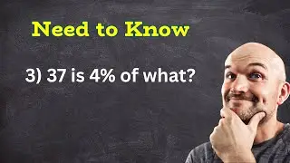 Find the Missing Number When 37 is 4%