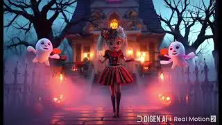 Haunted Sparkle Mansion #PixarStyle #LOLdoll #HalloweenMagic #AIshortfilm #SpookyCute #DigenAI