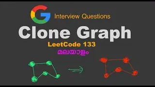 Clone Graph - LeetCode 133 - DFS - HashMap - Python - Malayalam | Google Interview