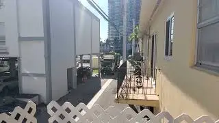 4th garbage truck w/engine on having 1 hour breakfast by Russel Galbut's Collins Ave Miami Beach FL 