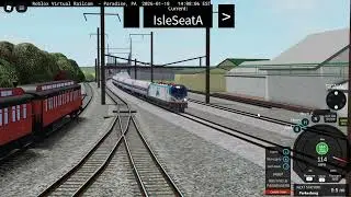 Roblox Keystone Train Simulator - Amtrak Passing Paradise PA With Steam Train From Strasburg PA