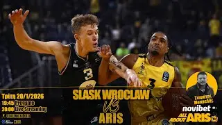 NOVIBET ALLABOUTARIS TV LIVE STREAMING: Slask Wroclaw - ARIS B.C. (20/01/26)