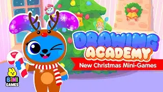 Drawing Academy | Meet New Christmas Mini-Games | Fun Drawing Games For Kids