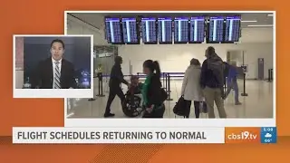 Flight schedules returning to normal after shutdown