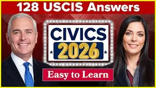Новые официальные вопросы к экзамену на гражданство США 2026 года (USCIS 128 Civics Exam Question...