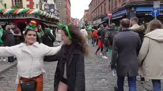 Video Temple bar St  Patricks day 2023