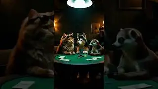 $1,000,000 Game💰😁 #usa #funny #shorts #memes #cat  #lemur  #dog  #animal #poker #comedy #viral #fyp