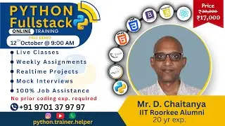 Python Fullstack Job Oriented Online Training Program by IIT Roorkee Alumni Trainer.