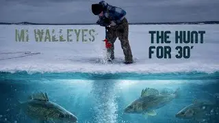 HUNTING WALLEYES Through the Ice!!! MI WALLEYE FISHING! 