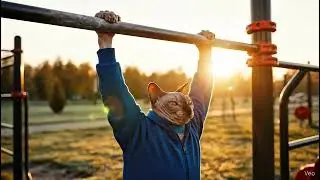 😹🔥 Bald Cat Pumping Iron Like a Pro! 🏋️