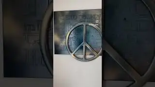 I used my CNC for this piece. Peace + Love in multiple languages showing our universal oneness 🩵